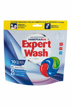 Капсули для прання універсальні Expert Wash Гірська свіжість 10шт ЗІП  0307551 фото