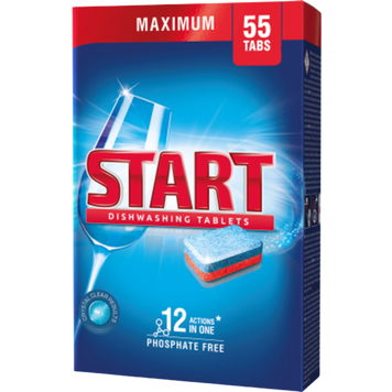 Таблетки для посудомийних машин START MAXIMUM, 55 шт Stmax55 фото