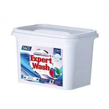 Капсули для прання універсальні Expert Wash Гірська свіжість 14шт 0307549 фото